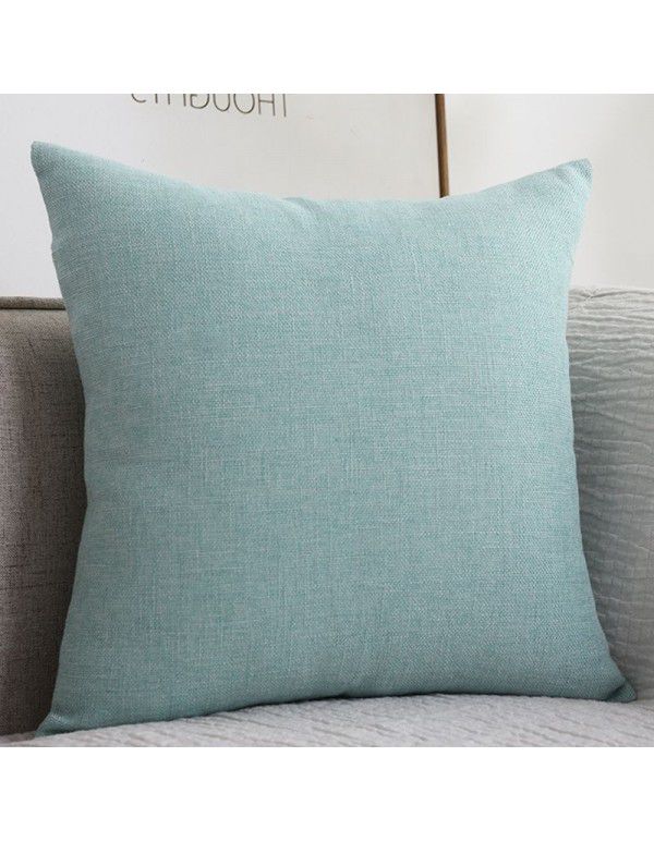 Thickened cotton and linen pillow, living room, sofa, bedside cushion, office back cushion, waist pillow, pillow cover, without core