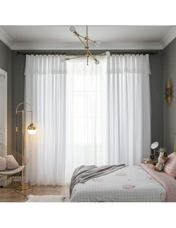 Curtains, bedroom, shading, household velcro, living room, grand new double princess style curtain, light tight