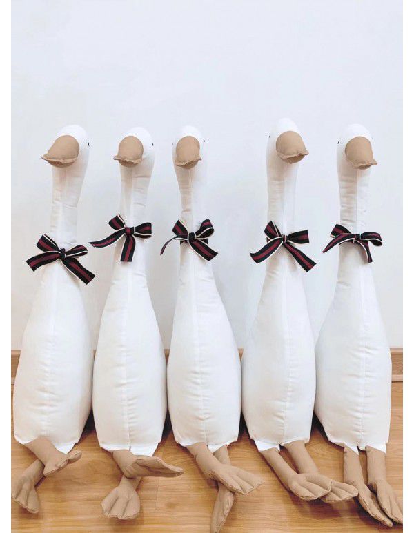 Ins Nordic Cute Goose Baby Sleeps with Dolls Calming Toys Nordic Home Soft Accessories Throwing Pillow