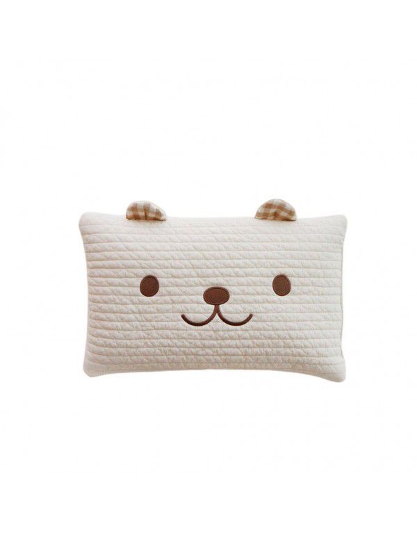 Ins cute embroidered bear pillow can be embroidered bear pillow pillow children's room photo props