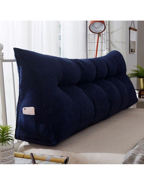 Headrest cushion triangle double sofa large backrest tatami bed upholstered bed pillow removable bed backrest