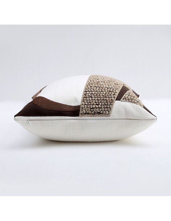 High end fabric embroidery texture modern luxury sofa pillow model room soft decoration art pillow