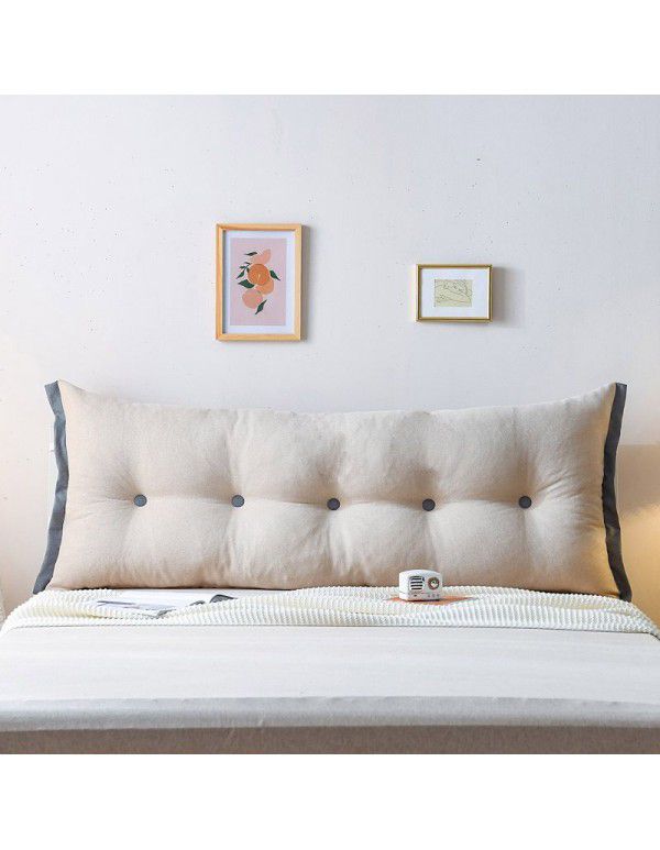 Korean velvet bedside cushion simple lace type bed back removable washable non deformable large pillow double soft bag