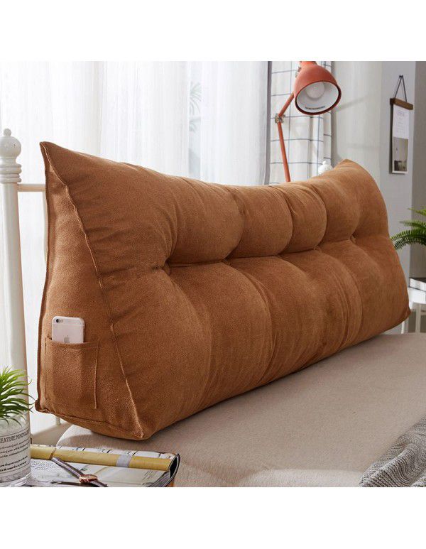Headrest cushion triangle double sofa large backrest tatami bed upholstered bed pillow removable bed backrest