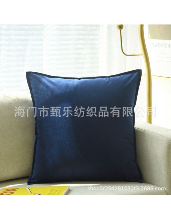 Thickened plush sofa, pillow, cushion cover, office waist pillow, cashmere velvet bed pillow, square core manufacturer