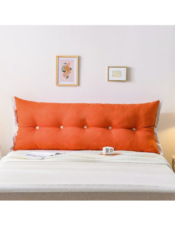 Korean velvet bedside cushion simple lace type bed back removable washable non deformable large pillow double soft bag