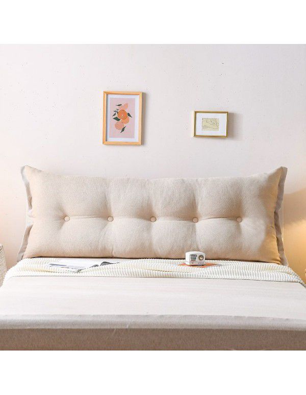 Korean velvet bedside cushion simple lace type bed back removable washable non deformable large pillow double soft bag