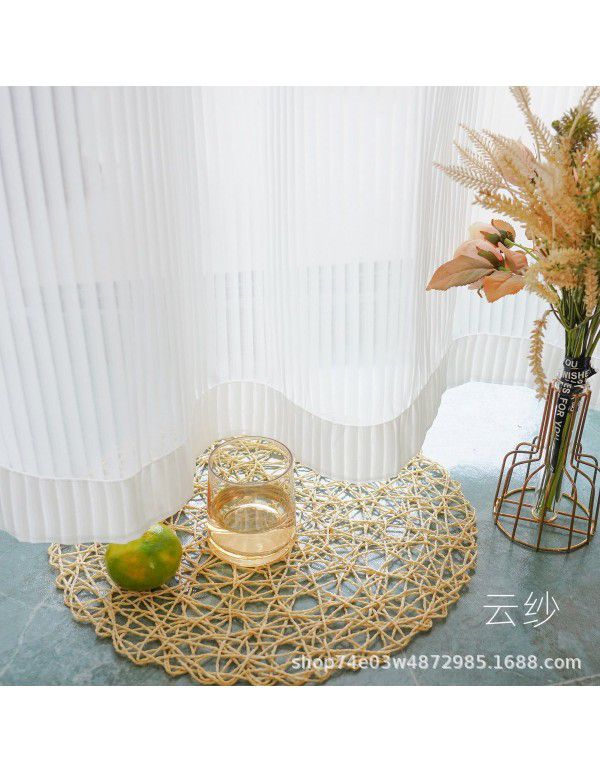 3.4 Door width, shutter, screen curtain, vertical stripe, screen curtain, modern simple curtain, light tight, window screen, floating window, balcony