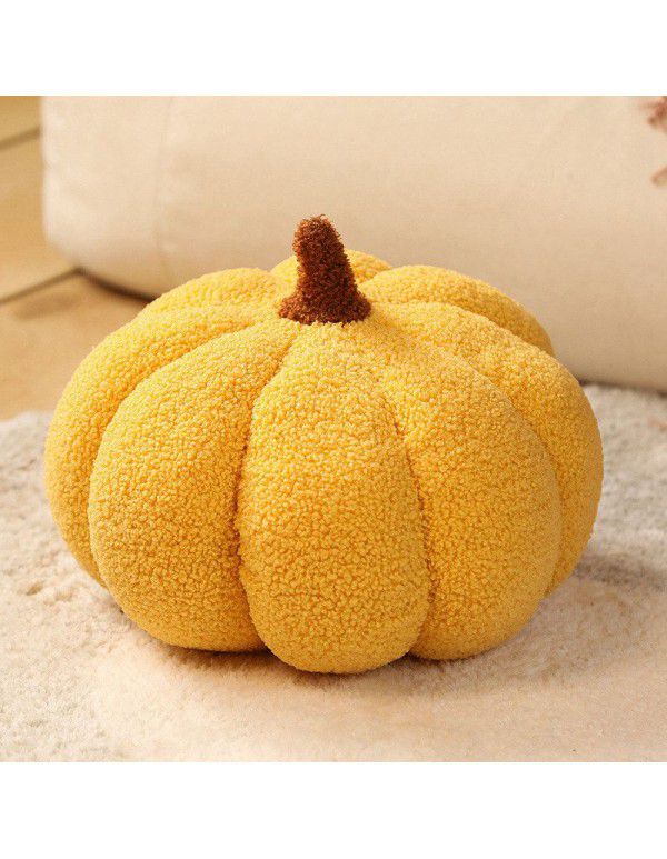 Pumpkin pillow cute female creative shaped sofa cushion Christmas round plush toy yellow cushion large