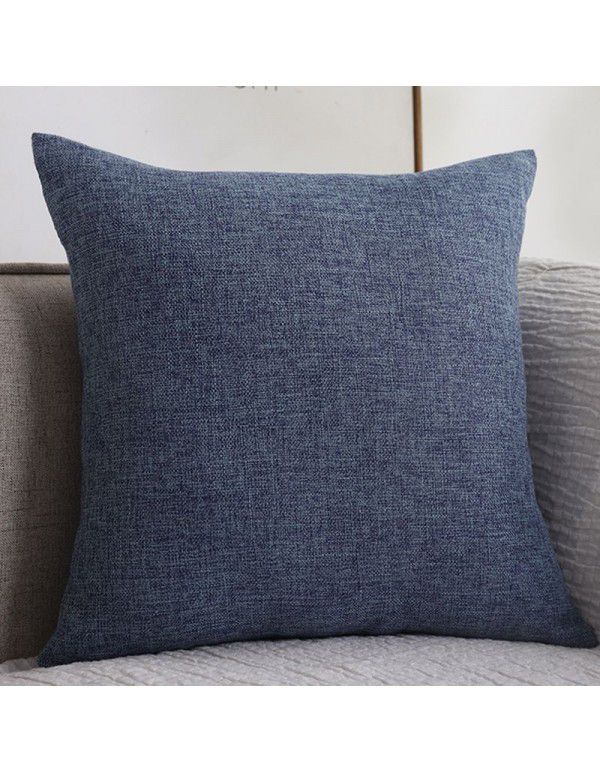 Thickened cotton and linen pillow, living room, sofa, bedside cushion, office back cushion, waist pillow, pillow cover, without core