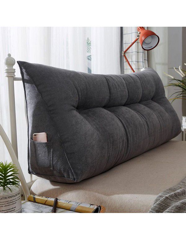 Headrest cushion triangle double sofa large backrest tatami bed upholstered bed pillow removable bed backrest
