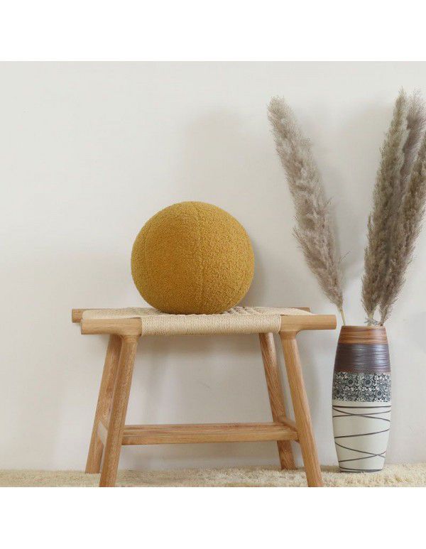 Velvet round ball cushion Throw pillow Waist pillow Pillow ball pillow Nap lovely leisure cushion camera