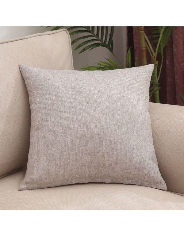 Linen style sofa pillow household 55 head back car waist pillow office cushion removable washing factory