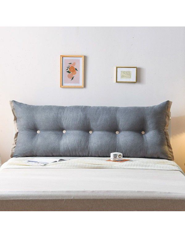 Korean velvet bedside cushion simple lace type bed back removable washable non deformable large pillow double soft bag