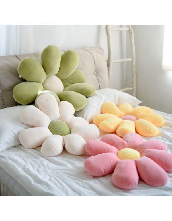 Small Daisy Flower Pillow ins Cute Sunflower Plush Cushion Sofa Float Window Living Room Cushion Pillow Bedroom