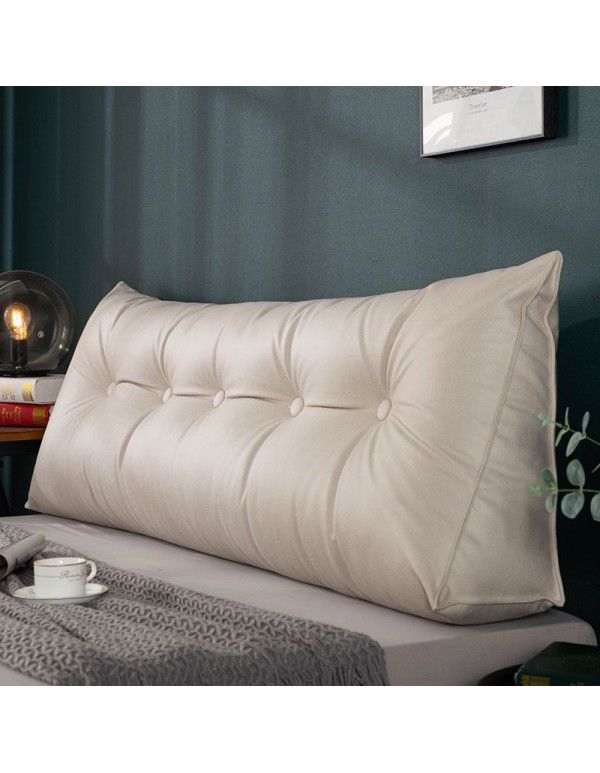 Nordic triangle bedside cushion large backrest tatami soft bag removable washable bed pillow waist protection sofa backrest cushion