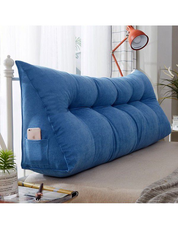 Headrest cushion triangle double sofa large backrest tatami bed upholstered bed pillow removable bed backrest