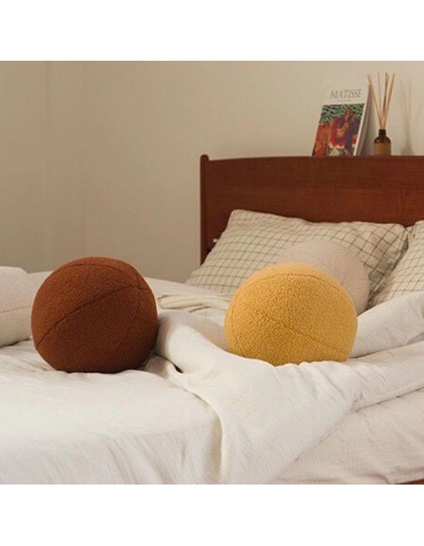 Velvet round ball cushion Throw pillow Waist pillow Pillow ball pillow Nap lovely leisure cushion camera
