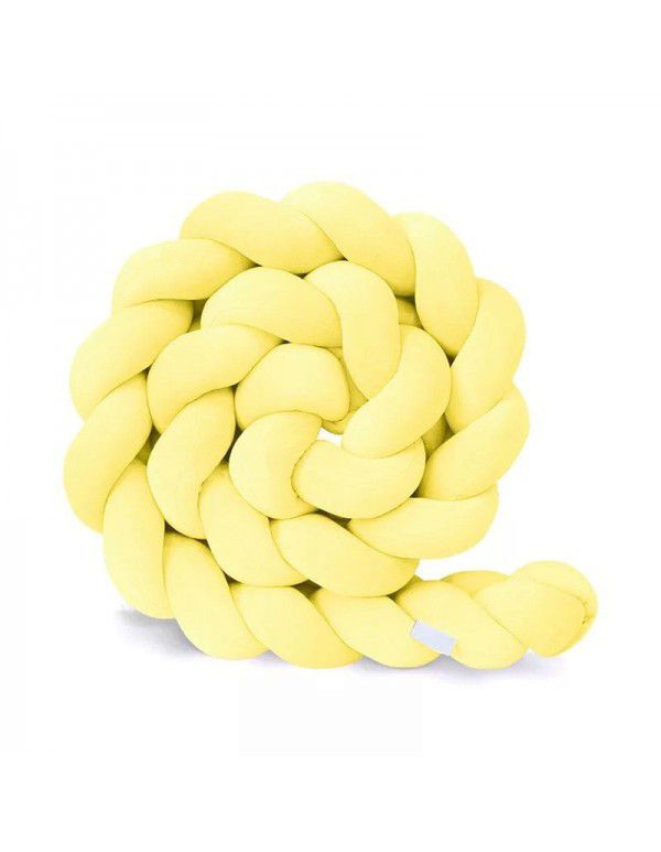 Ins Popular Danish Knitted Long Knot Throw Pillow kont Ball Three Strand fried dough twist Braid Baby Bed Anti collision Bed Circumference