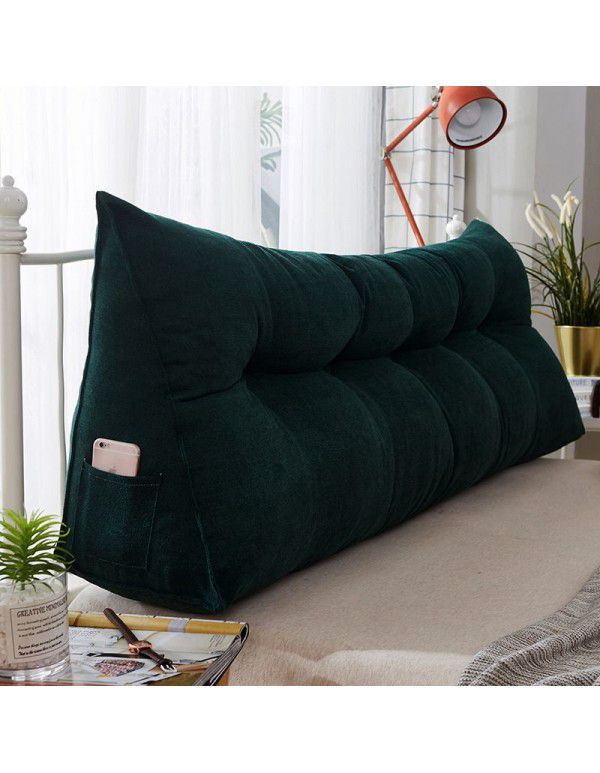 Headrest cushion triangle double sofa large backrest tatami bed upholstered bed pillow removable bed backrest