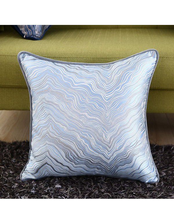 Nordic Geometric Throw Pillow Cover New Chinese Style Sofa Throw Pillow Cushion Living Room Household Model Room Wrap Hotel Soft Decoration