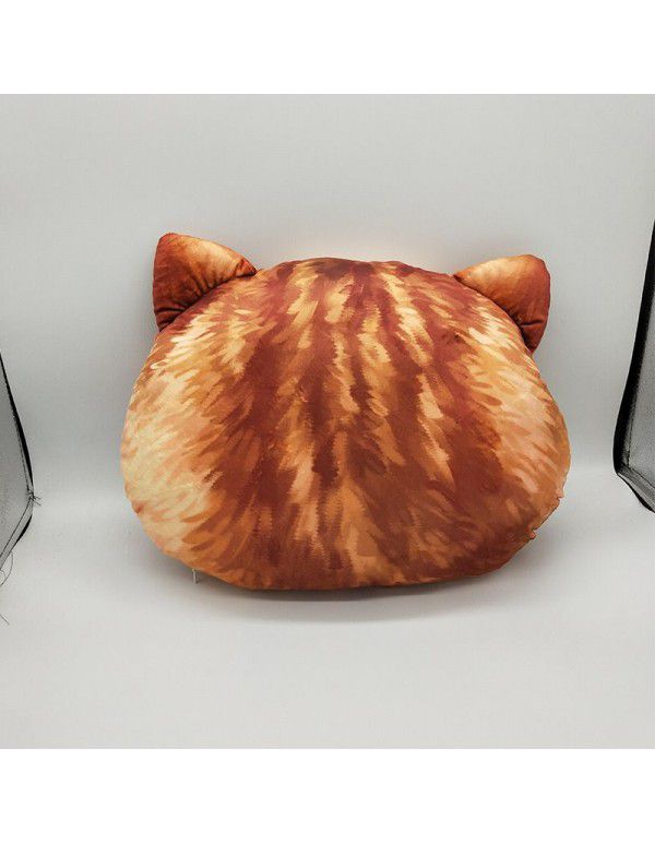Customized cartoon short plush printing cathead pillow activity gift logo pillow