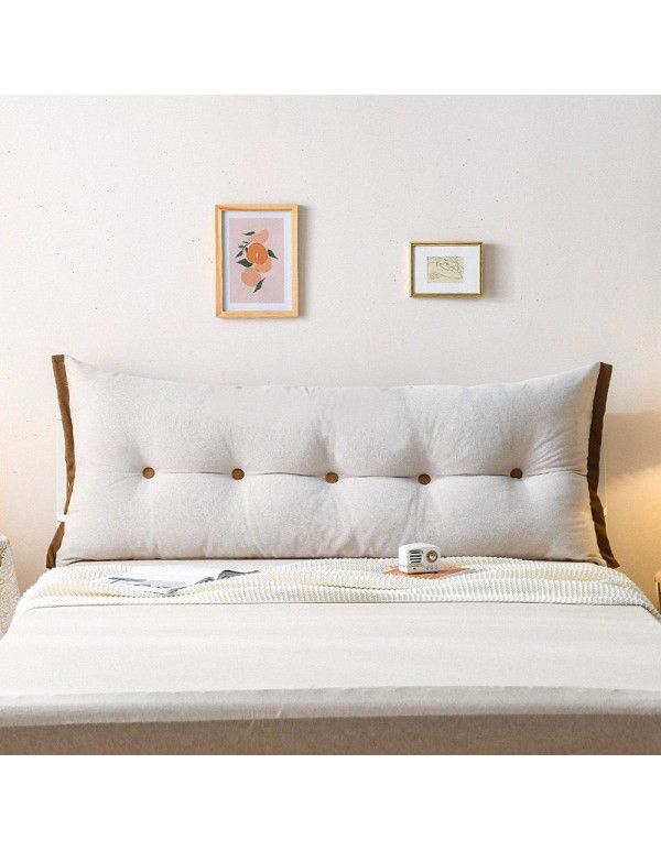 Korean velvet bedside cushion simple lace type bed back removable washable non deformable large pillow double soft bag