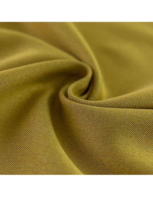 [Directly provided by the manufacturer] Full shading curtain Double faced linen curtain Fabric solid color splicing finished curtain for home decoration project