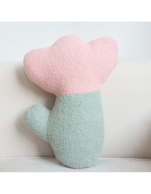 Spring New Love Pillow Cover Net Red Flower Cushion Cover Living Room Sofa Bed Pillow White Cloud Waist Pillow