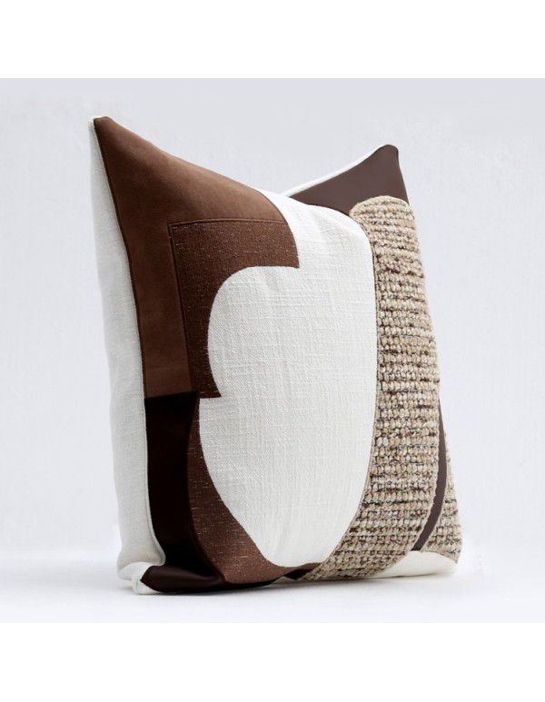 High end fabric embroidery texture modern luxury sofa pillow model room soft decoration art pillow