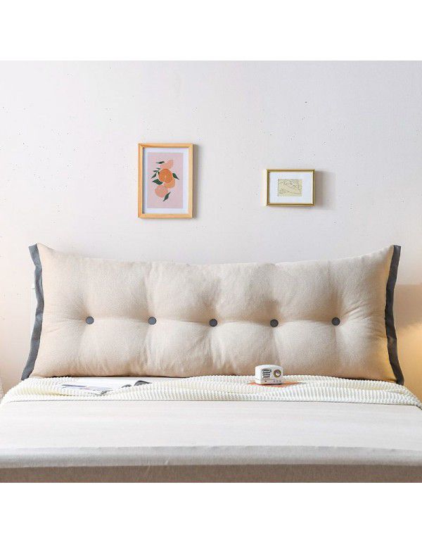 Korean velvet bedside cushion simple lace type bed back removable washable non deformable large pillow double soft bag