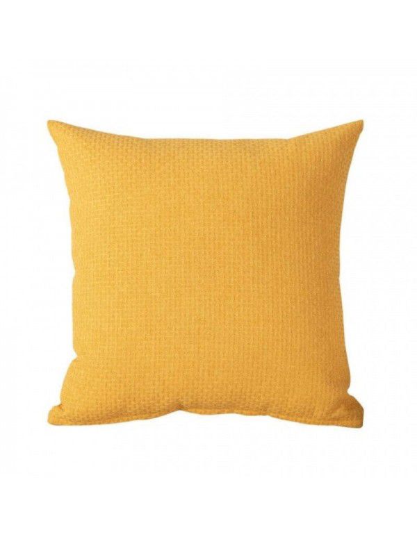 Pillow cover thickened color simple pillow sitting room sofa cushion office bedside cloth waist pillow back