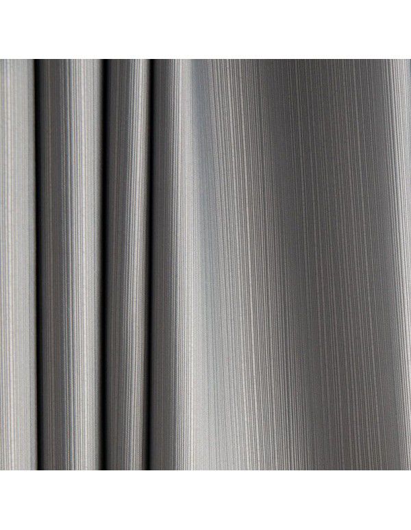 Modern simple thousand silk cotton curtain, solid color blackout cloth, cream color curtain, light luxury, vertical stripe, living room and bedroom project