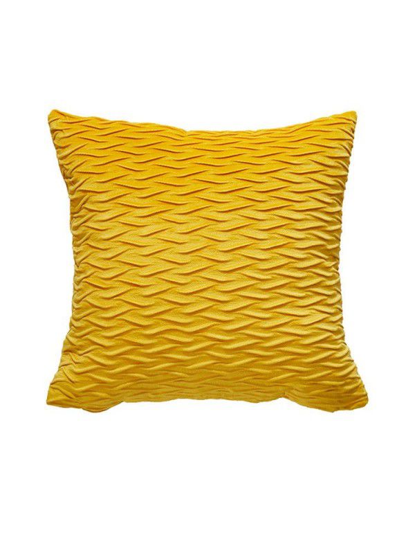 Cross border solid velvet pleated pillowcase Dutch velvet sofa cushion bedside pillow office waist support