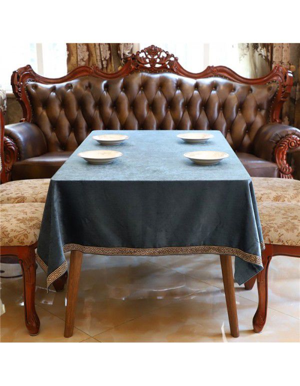 Luxurious Western Table Cloth Trimming Art New Chinese Simple European Rectangular Home Fabric Home Textile Home Decorative Dinner