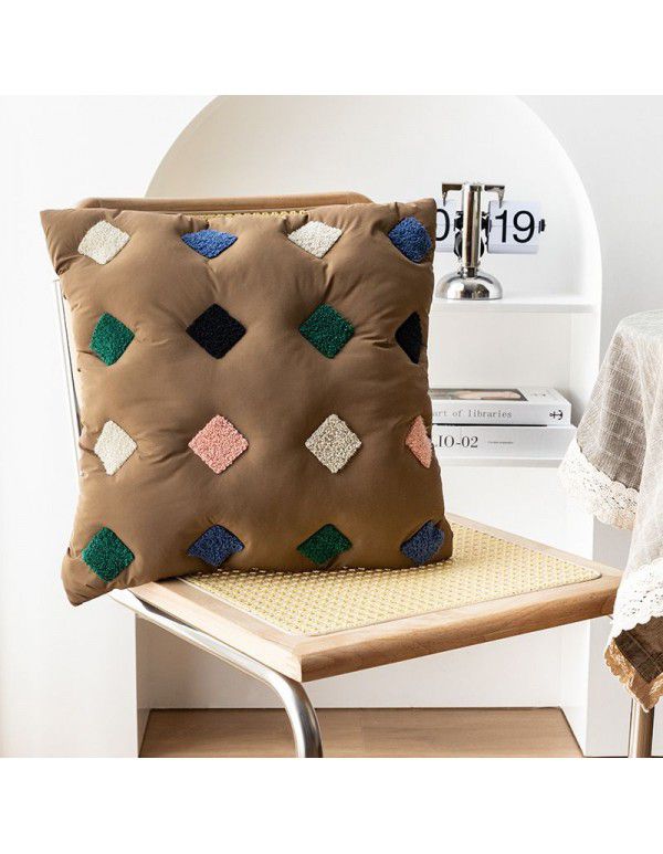 Nordic ins net red embroidery pillow pillow cover sitting room sofa cushion model room pillow modern luxury