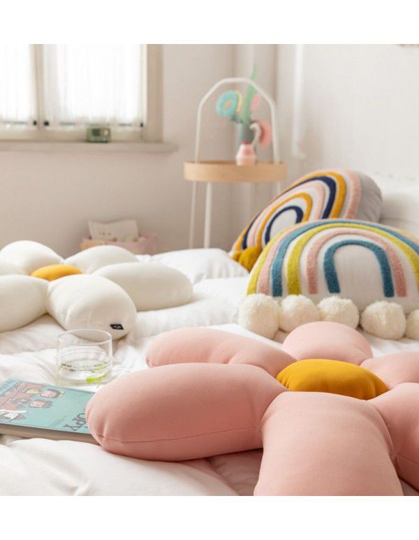 Small Daisy Shaped Throw Pillow Home Soft Decoration Sofa Decoration Cloth I Home Supplies Wholesale One