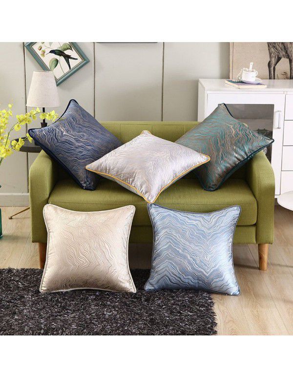 Nordic Geometric Throw Pillow Cover New Chinese Style Sofa Throw Pillow Cushion Living Room Household Model Room Wrap Hotel Soft Decoration