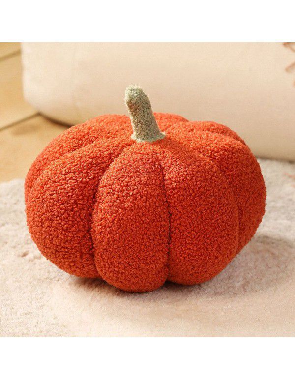Pumpkin pillow cute female creative shaped sofa cushion Christmas round plush toy yellow cushion large