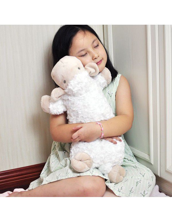Exported to South Korea Single Little Sheep Doll Pillow Lovely Round Ball Sheep Plush Toy Comfort Puppy Sheep Pillow Doll