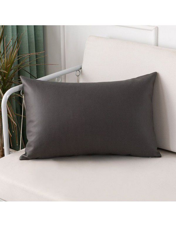 Technology cloth pillow Nordic luxury living room sofa pillow cover rectangular imitation leather waist pillow large cushion removable and washable