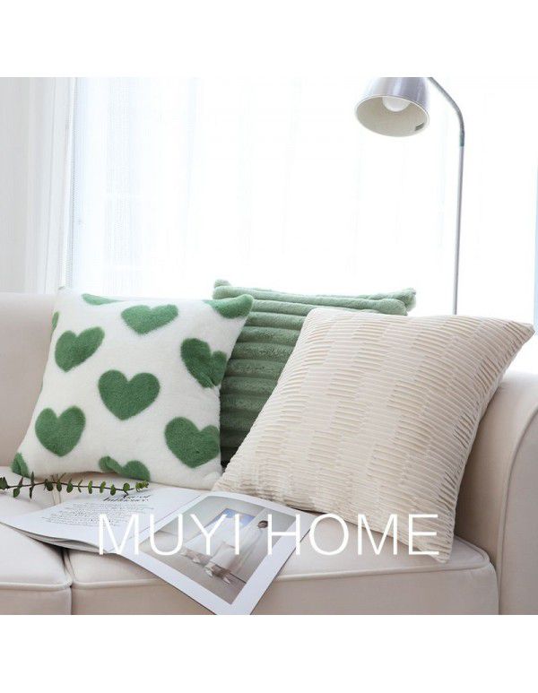 Spring New Love Pillow Cover Net Red Flower Cushion Cover Living Room Sofa Bed Pillow White Cloud Waist Pillow