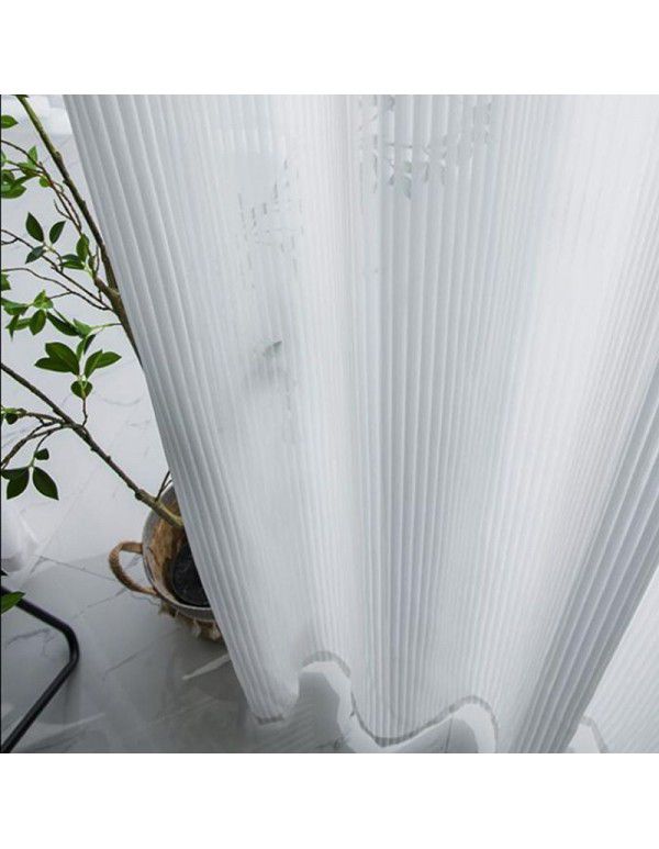 3.5m door width vertical stripe shutter screen Japanese type impervious curtain living room transparent bedroom floating window white window screen