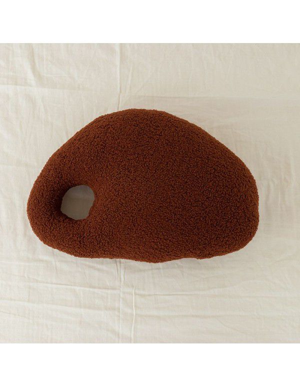 Meimo Color Palette Shaped Throw Pillow Granular Woolen Cushion in Autumn and Winter Tatami Float Window Multi color Soft