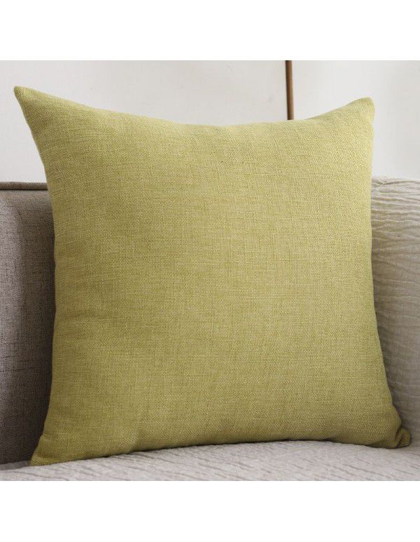 Thickened cotton and linen pillow, living room, sofa, bedside cushion, office back cushion, waist pillow, pillow cover, without core