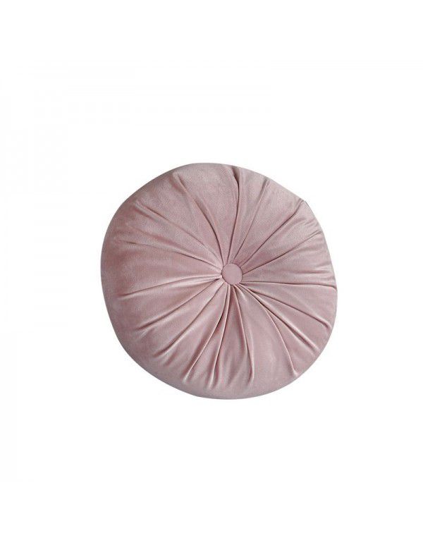 Autumn and winter Dutch velvet round thickened pillow Office waist against Nordic ins solid color bedside sofa Pumpkin pillow