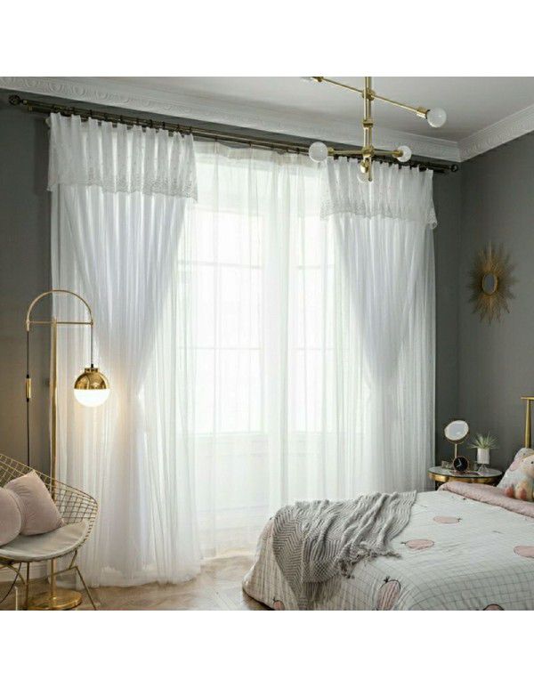 Curtains, bedroom, shading, household velcro, living room, grand new double princess style curtain, light tight