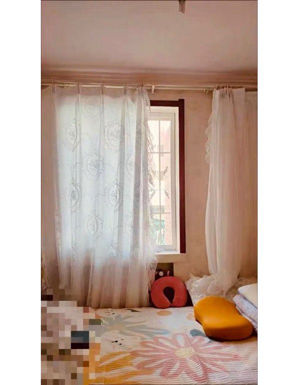 Round mirror gauze is beautiful, romantic, French rococo living room, window partition, privacy proof screen curtain, cross-border e-commerce