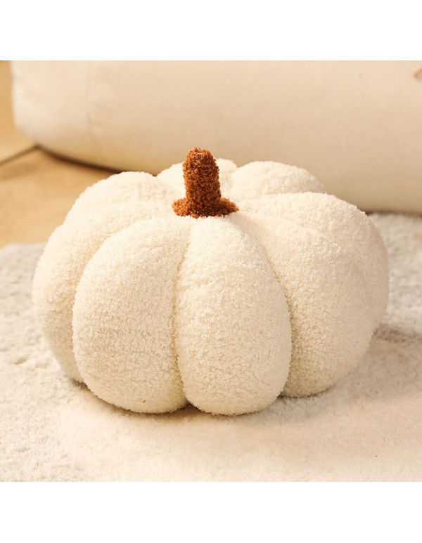 Pumpkin pillow cute female creative shaped sofa cushion Christmas round plush toy yellow cushion large