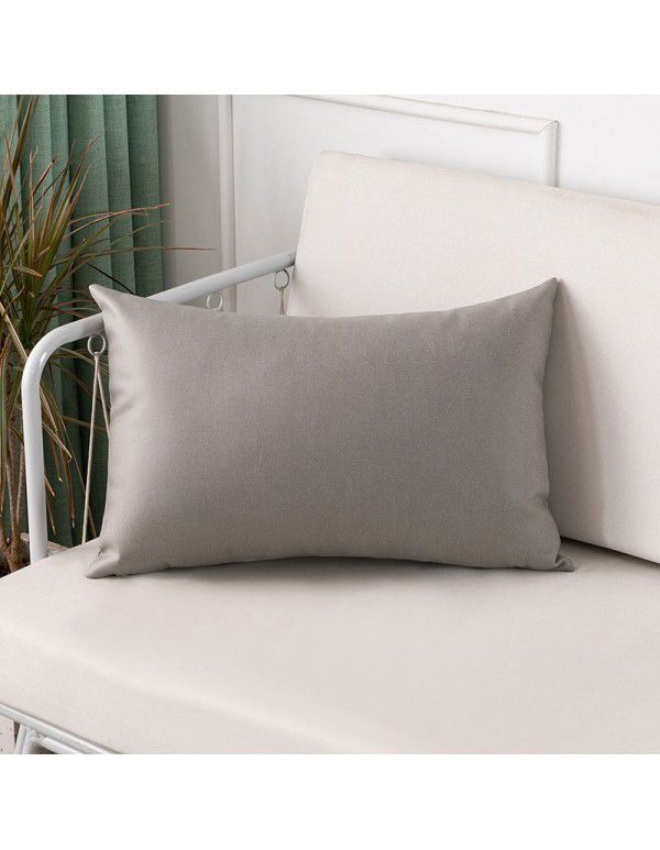 Technology cloth pillow Nordic luxury living room sofa pillow cover rectangular imitation leather waist pillow large cushion removable and washable